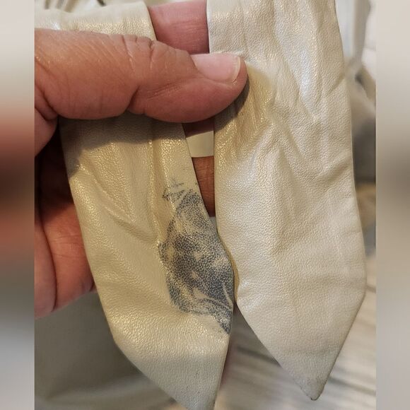 Amanda Uprichard Sleeveless Fabienne Faux Leather Bodysuit Dove Size M - Picture 8 of 16